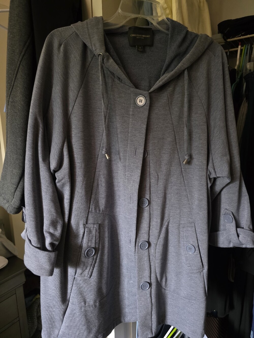 Christian Siriano Heather-Blue Jacket
